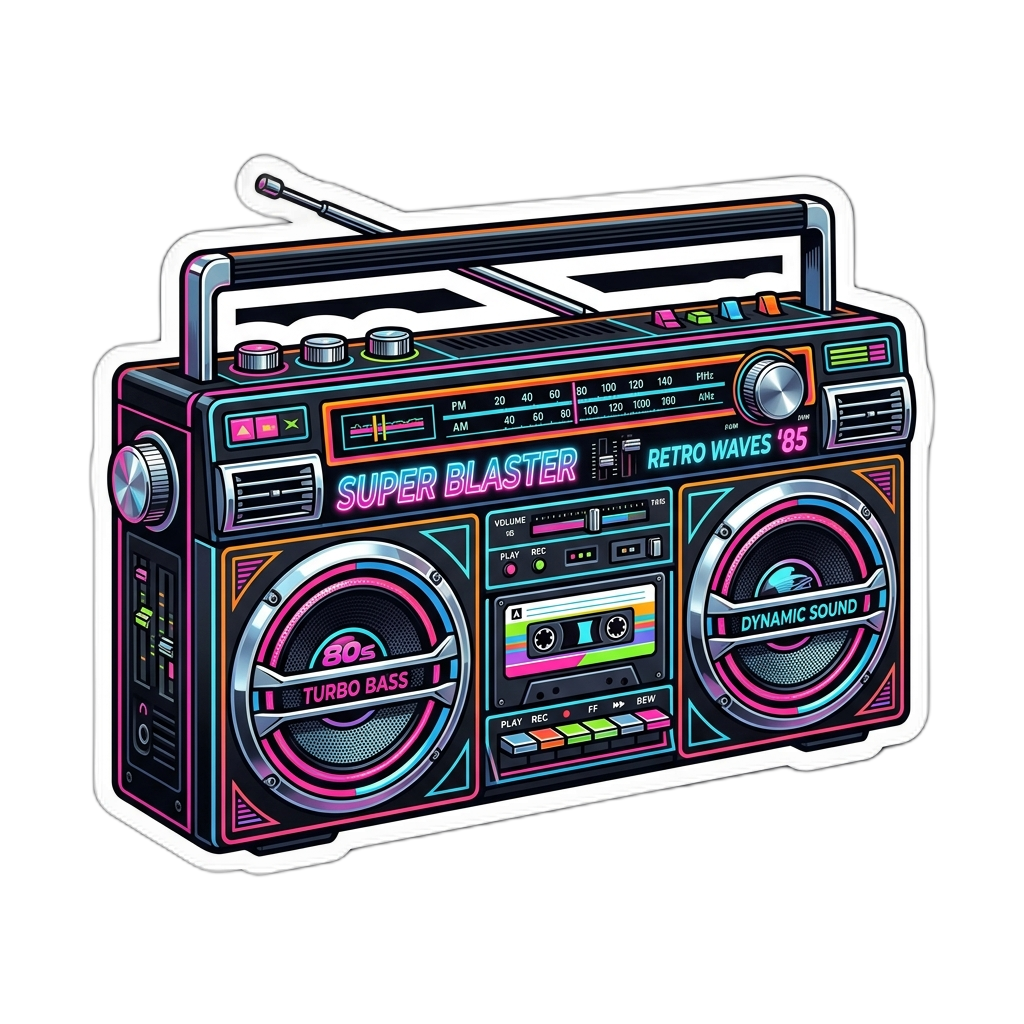 Boombox Sticker