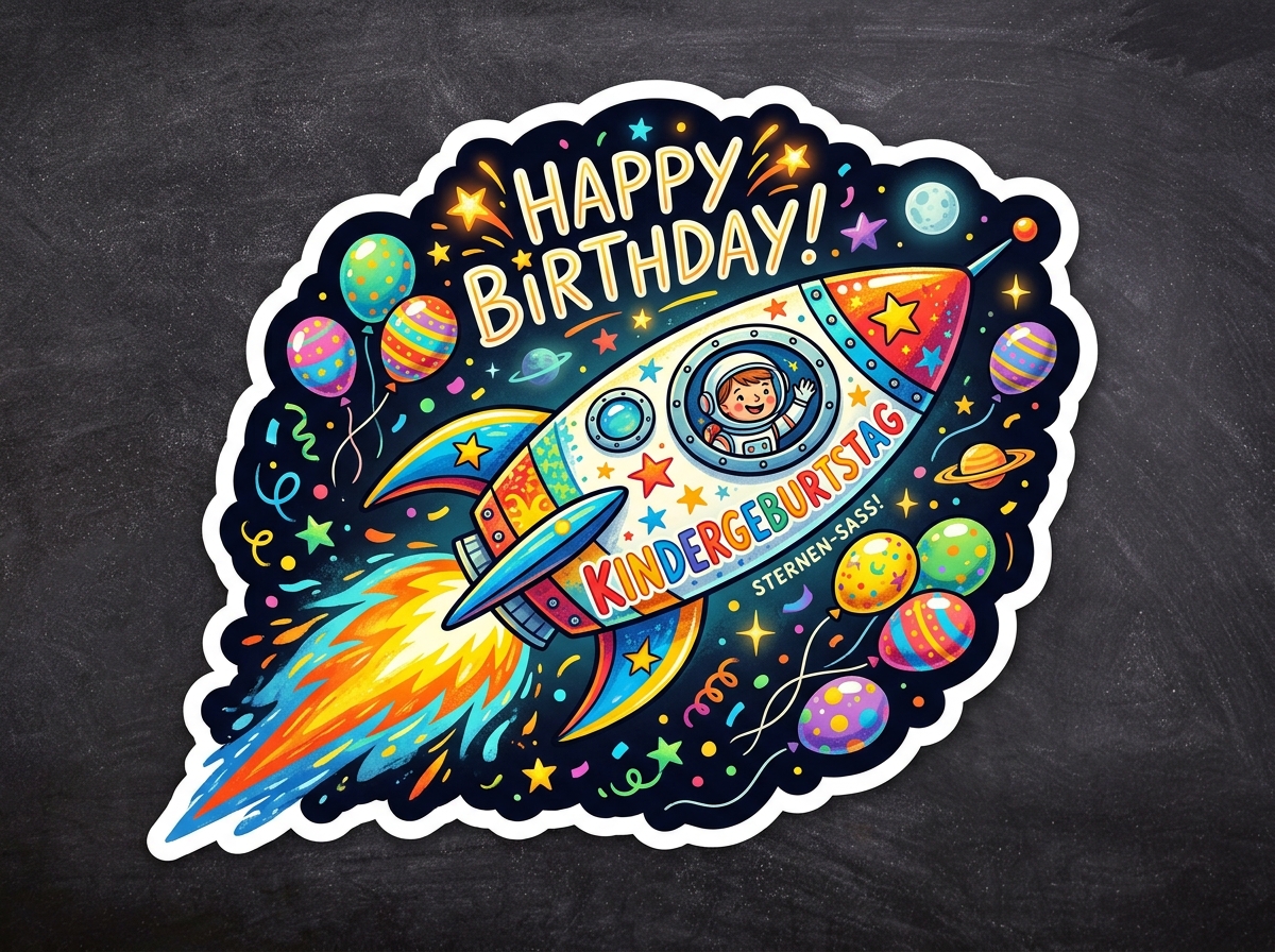 Kindergeburtstag Sticker
